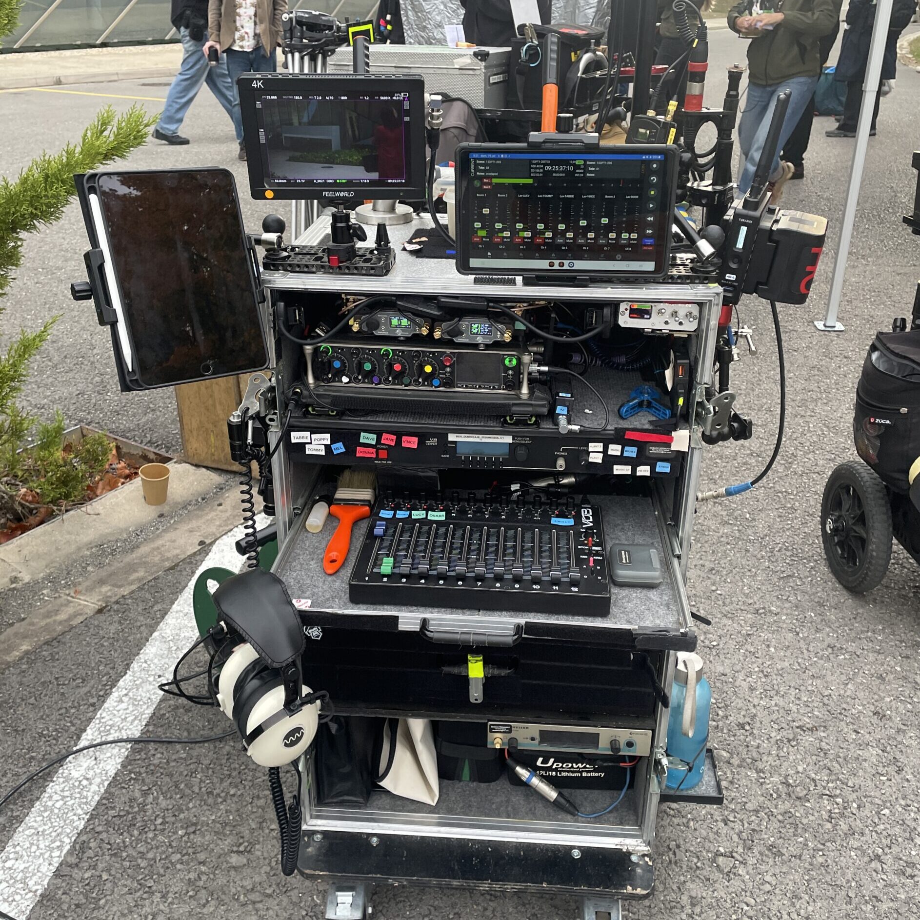 Damasonico Sound MIxer Sound Cart on set
