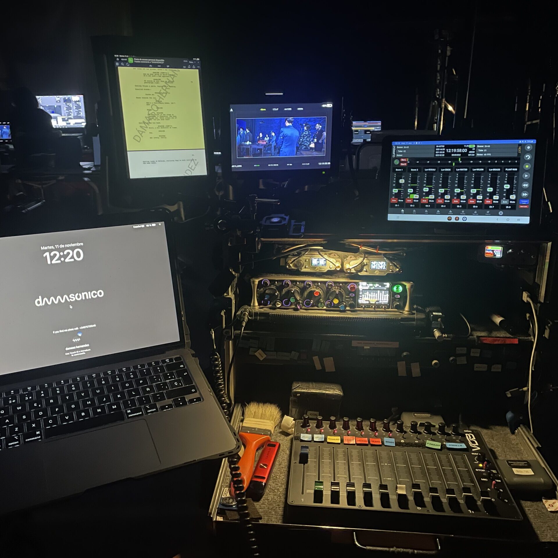 DAMASONICO sound cart on set